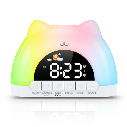 ORIA Kids Alarm Clock with 11-Color Night Light & Child Lock — Sleep Training Wake Up Clock for Boys & Girls Gift