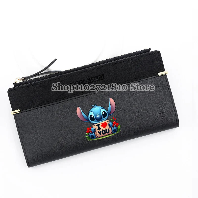 Disney Stitch Wallet for Women – Large Capacity Cartoon Coin Purse & Card Holder Clutch