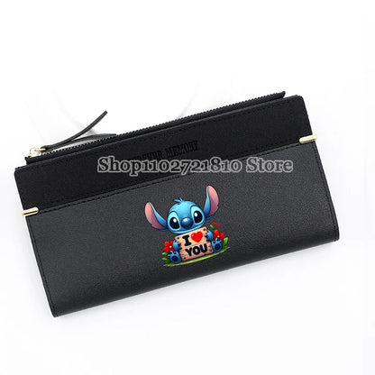 Disney Stitch Wallet for Women – Large Capacity Cartoon Coin Purse & Card Holder Clutch