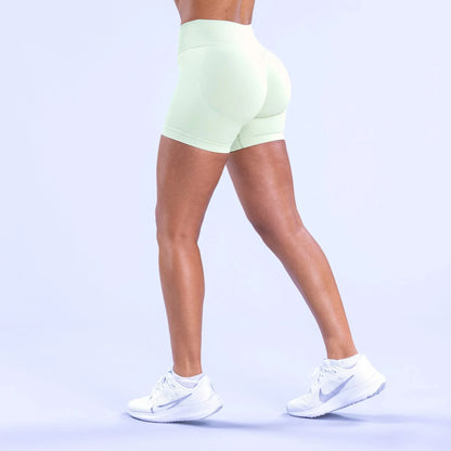 Women’s Impact Seamless Yoga Shorts — Scrunch Bum Low Waist Butt-Lifting Gym & Running Workout Leggings