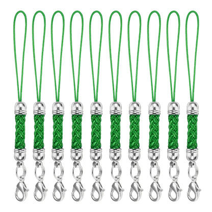 10Pcs Lanyard Strap Set - Lobster Clasp Rope Keychain Hooks Mobile Charms & Key Ring Accessories