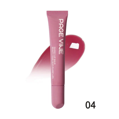 Moisturizing Lip Gloss Phone Case — Transparent Raspberry Jelly Lipstick Balm Hydrating Gloss