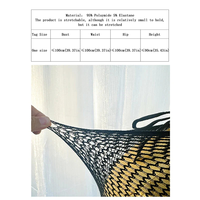 Women’s Sexy Fishnet Long Sleeve Cover-Up Dress – Hollow Out Bodycon Beachwear, Music Festival & Vacation Outfit (DSH617)
