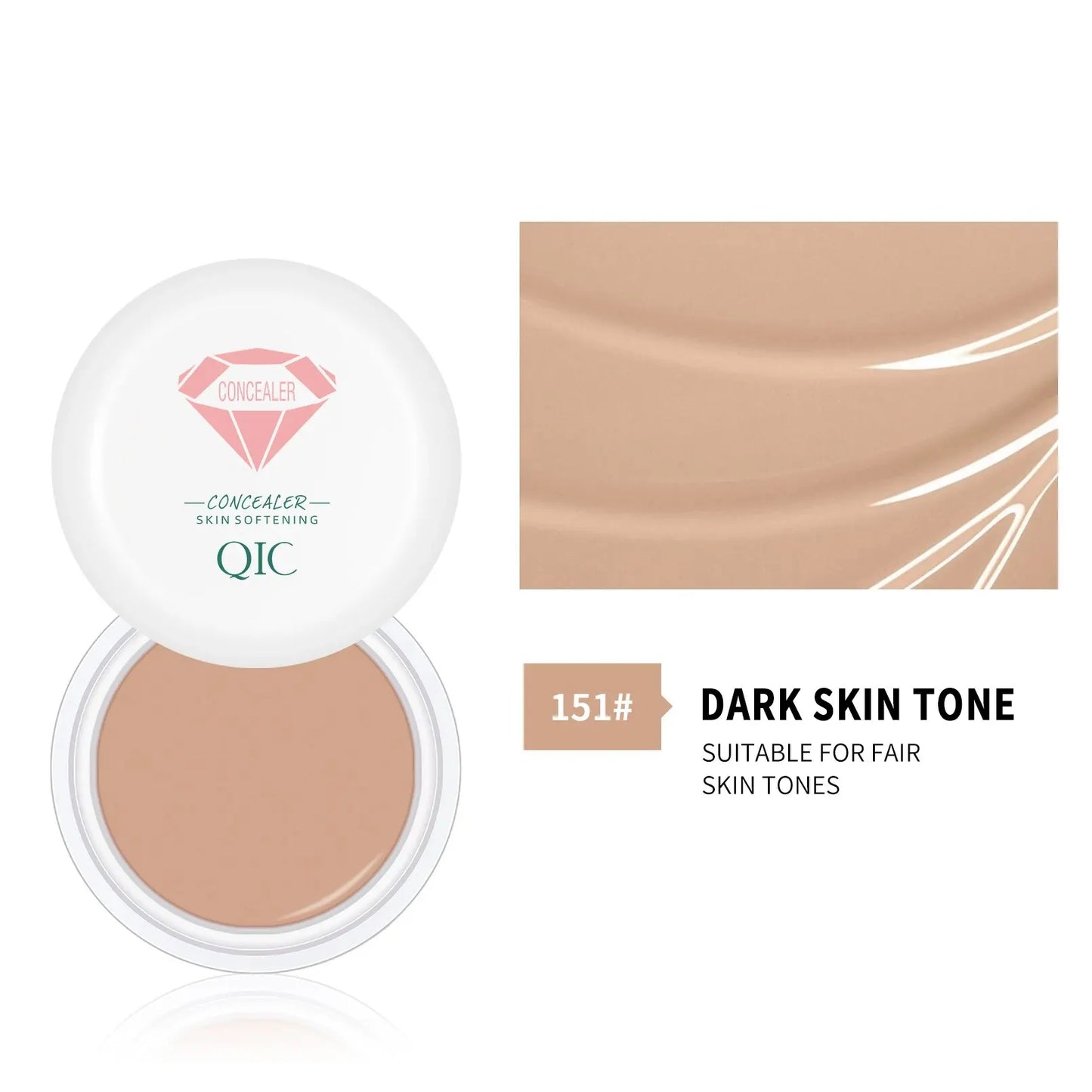 High Coverage Concealer – Anti-Dark Circle, Freckle & Long-Lasting Waterproof BB Cream Foundation for Face Makeup