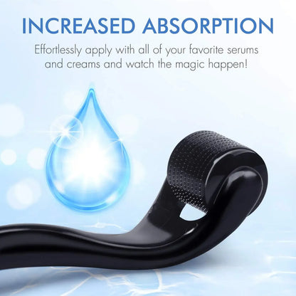 Microneedle Derma Roller - 540-Needle Facial, Body & Beard Skin Roller 0.2-0.3mm