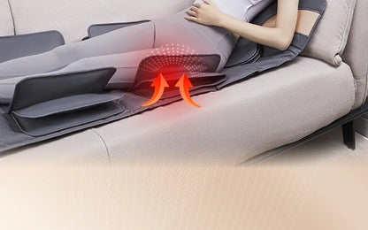 Upgraded Large Area Heated Neck Massager – Vibration Airbag Full Body Massage Mat with Lumbar Traction and Remote Control