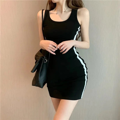 Summer Women’s Casual Sheath Dress – Spaghetti Strap Sleeveless Slim Fit Vestidos QT030