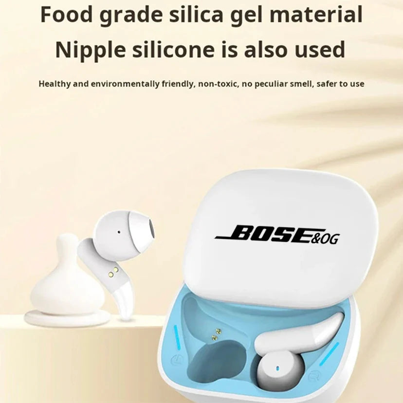 BOSE&OG Wireless Bluetooth In-Ear Headphones – Noise-Cancelling Sleep Earbuds with Mic & Sliding Cover for Sports/Gaming