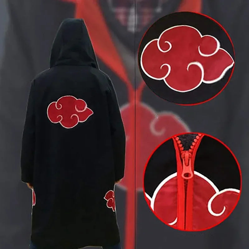Ninja Hokage Cosplay Costume | Black & White with Itachi Akira & Fourth Generation Cape