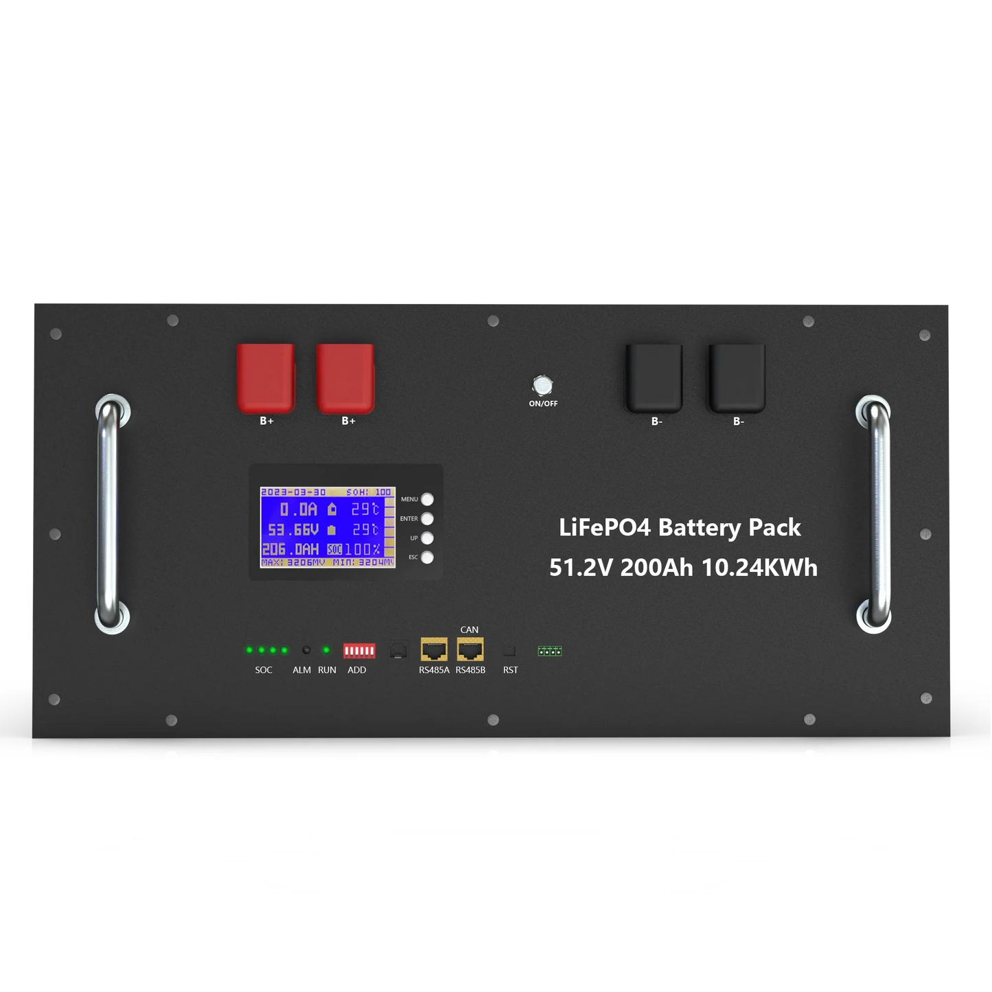 LiFePO4 48V 100Ah/200Ah Lithium Solar Battery Pack – 51.2V 10kW, 6000 Cycles, 16S 200A BMS, Max 32 Parallel for Inverter