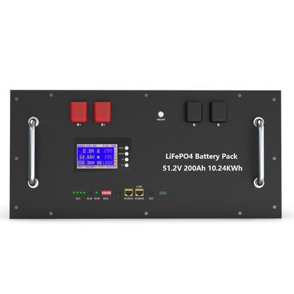LiFePO4 48V 100Ah/200Ah Lithium Solar Battery Pack – 51.2V 10kW, 6000 Cycles, 16S 200A BMS, Max 32 Parallel for Inverter