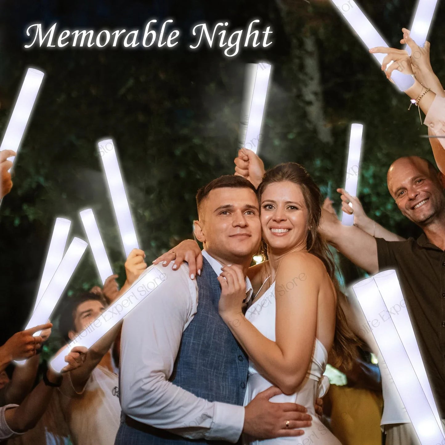 400-30PCS LED Foam Glow Sticks – 3 Modes Party Supplies for Weddings, Birthdays, Concerts, Halloween & Christmas