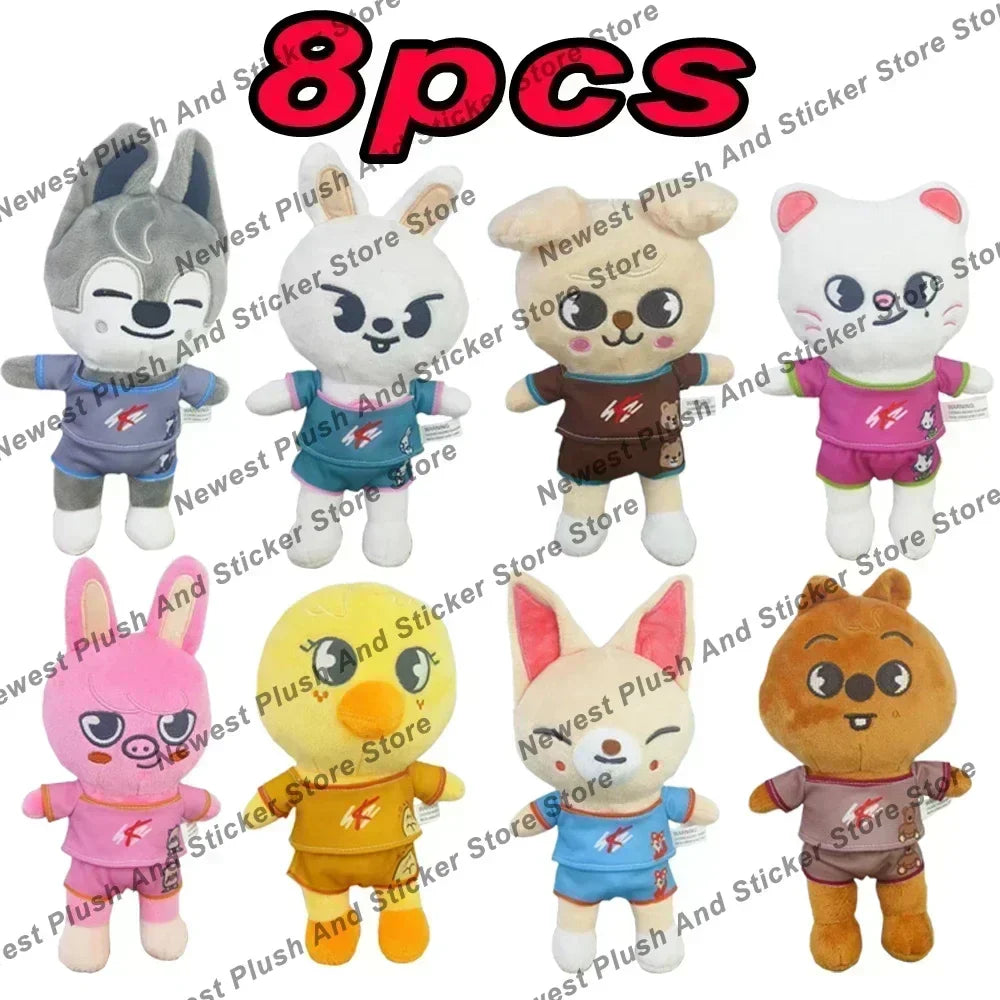 Kpop SKZOO Plush Keychain – Cute Dog Pendant Toy for Kids, Backpack Hanging, Birthday Gift