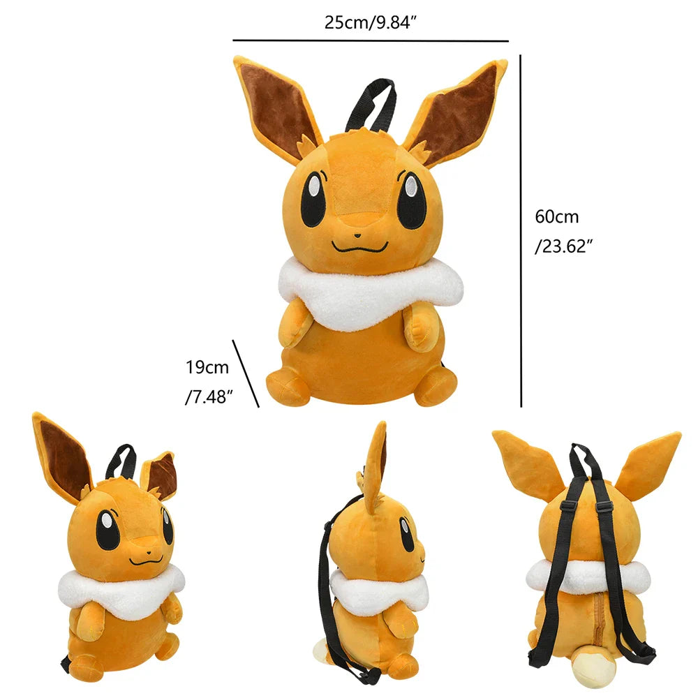 Pokemon Plush Backpack – Pikachu, Snorlax, Eevee, Mimikyu, Mew, Gengar, Charizard, Piplup & Slowking Toy Doll Gift for Kids