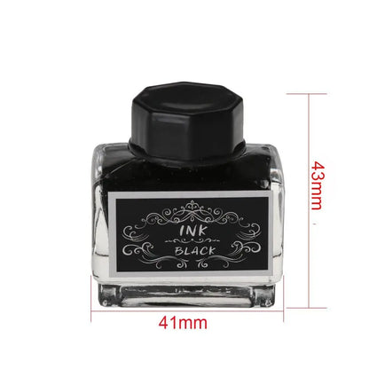 15ml Carbon-Free Fountain Pen Ink — Non-Carbon Ink Bottle for Stationery & Printing