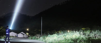 Rechargeable 900,000 Lumens LED Spotlight – Super Bright Handheld Outdoor Flashlight & Solar Searchlight