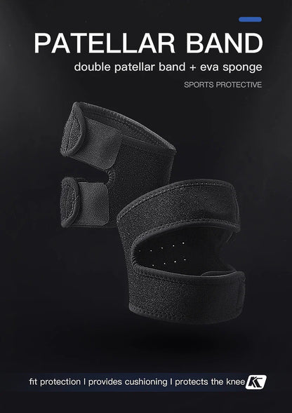 Pressurized Knee Wrap Sleeve — Elastic Support Braces with Pad for Basketball, Tennis & Cycling