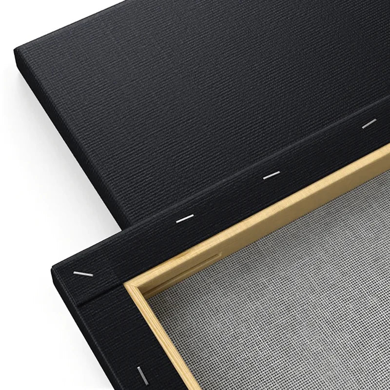 Black Canvas Wooden Oil Painting Frame – Cotton DIY Graffiti Canvas for Children & Beginner Art Practice Supplies
