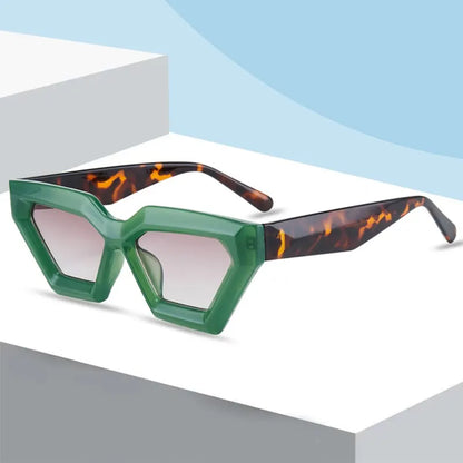 Vintage Cat Eye Sunglasses: Women's Square Small Frame Retro Shades - Designer Fashion Oculos De Sol