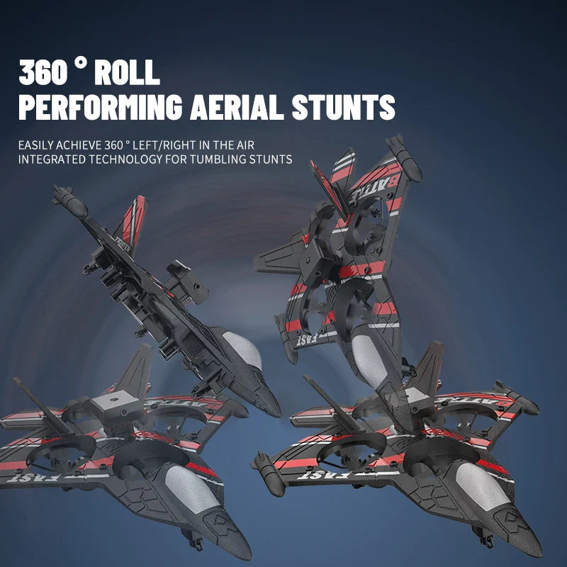 RC Plane with Camera – Remote Control Helicopter, Obstacle Avoidance, 2.4G EPP Foam Fighter Aircraft for Kids