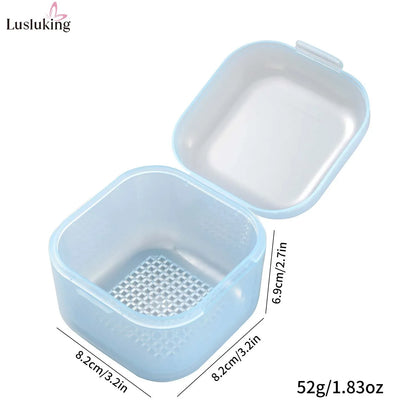 Nail Drill Bit Cleaning Box - Double-Layer Filtration Disinfection & Manicure Storage Case