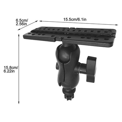 Universal Fish Finder Mounting Plate – 360° Swivel Stand Base for Kayaks & Boats