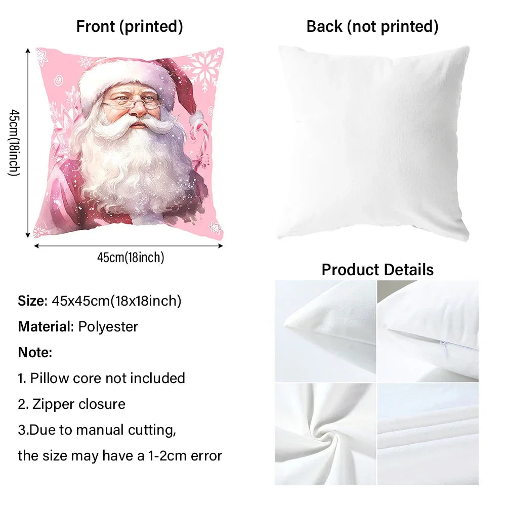 Disney Mickey Mouse Christmas Pillowcase - Festive Sofa Cushion Cover for Living Room and Home Decor