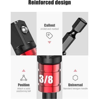 Impact Grade 105 Degree Angle Socket Adapter: Power Hand Tool Part Driver Extension Set - Screwdriver Holder Drill Nut Attachment