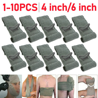 4/6 Inch Israeli Emergency Bandage — Traumatic Hemostatic Compression Dressing for First Aid, Tactical & IFAK Use