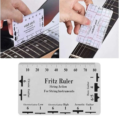 Miwayer Guitar Neck Notched Straight Edge — Luthier Tool with String Action Ruler Gauge for Gibson & Fender Electric Guitars