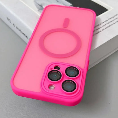 Matte Magnetic Translucent Armor Case - Shockproof MagSafe Cover for iPhone 11-17 Pro Max, Plus & Wireless Charging