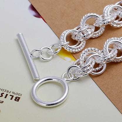 925 Sterling Silver Fashion Bracelet – High-Quality Elegant Jewelry for Women, Trendy Gift at Factory Price