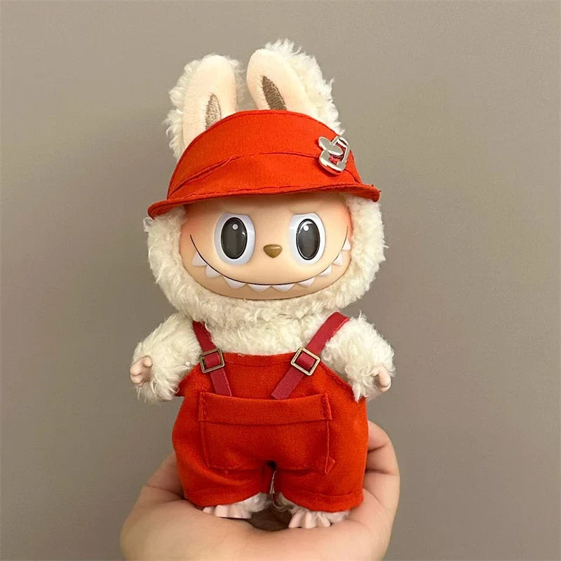 Labubu V1 V2 15/17cm Doll Clothing Set — Fashion Hoodie & Pants Korean Idol Style DIY Accessories Gift