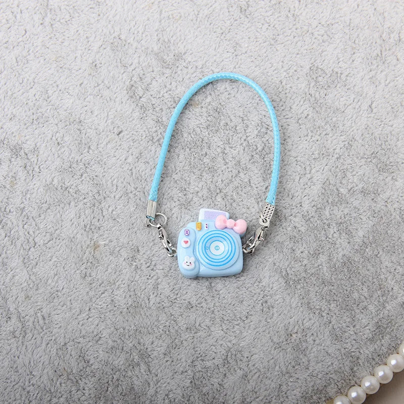 Cartoon Camera Phone Bag for Labubu Crybaby — 10-15cm Cotton EXO Plush Doll Accessories