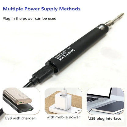 Wireless Rechargeable Electric Soldering Iron – USB 5V 8W Fast Charging Lithium Battery Portable Welding & Repair Tool for Precision Electronics