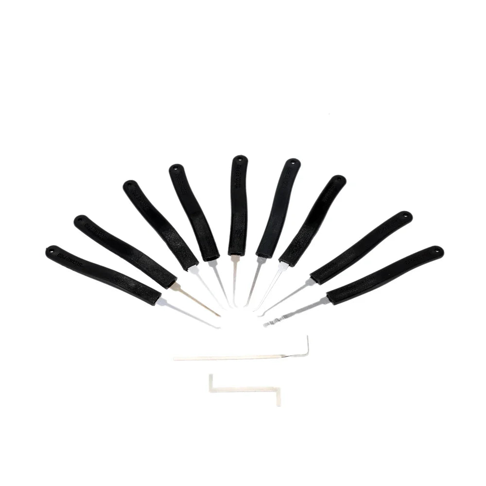 Door Lock Pick Set - Professional Locksmith Quick Opener Tools with 2 Tension Wrenches
