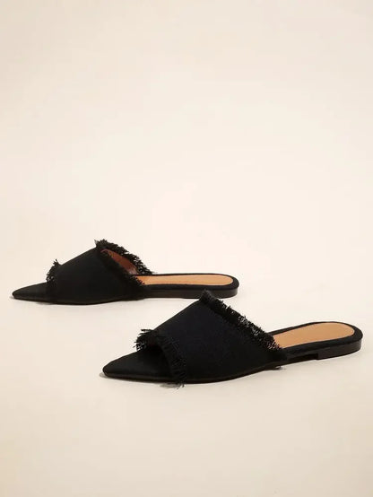 Women’s Summer Flats & Cowboy Sandals – Pointed Toe Flip Flops Casual Beach Dress Shoes