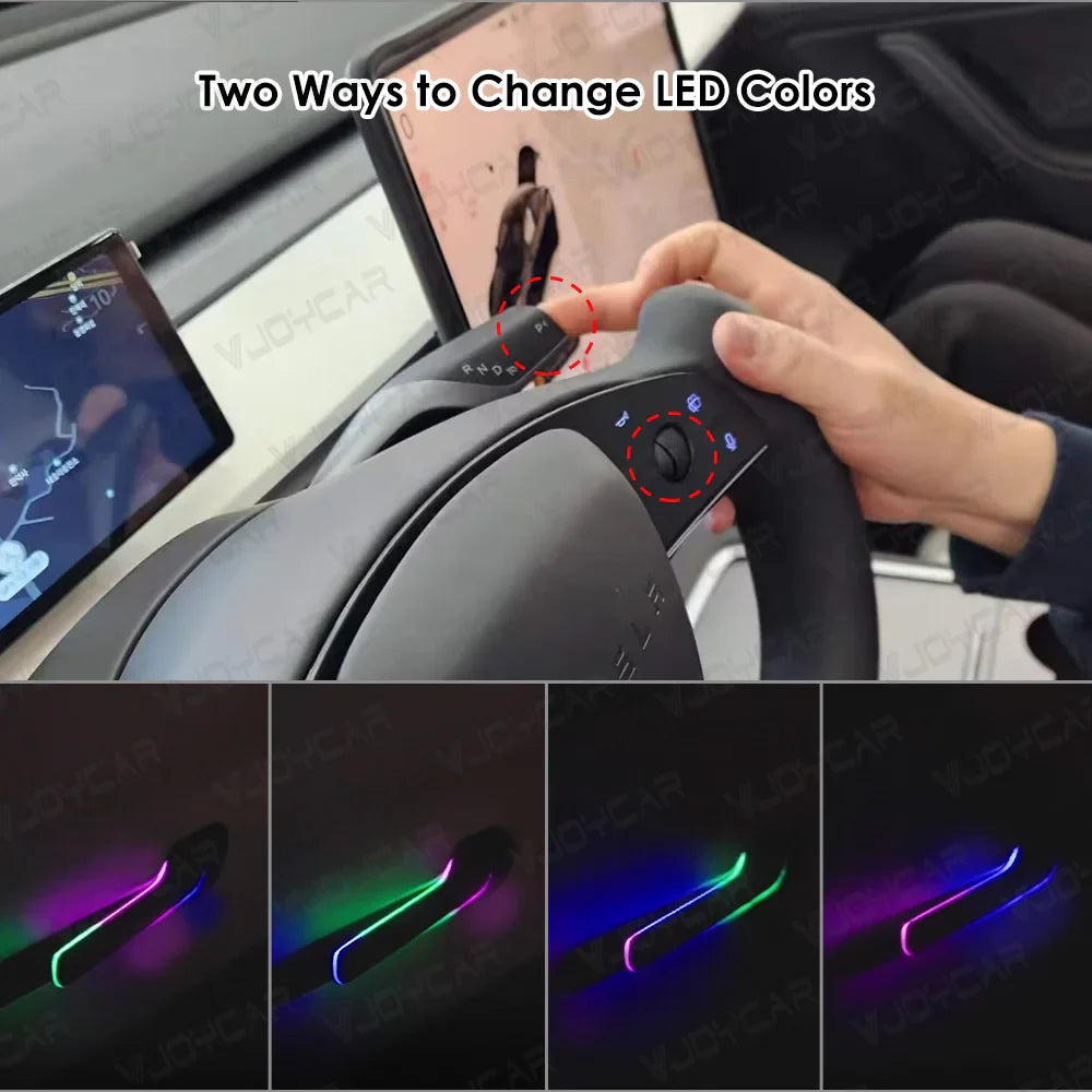 2025 6th Gen Wireless Auto Door Handle – Tesla Model 3 & Y, Highland/Juniper, Colorful with LED Light