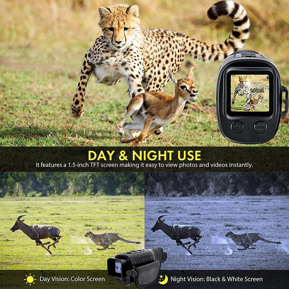1080P HD Monocular Night Vision – 5X Infrared Zoom Hunting Telescope, 300m Full Darkness Range