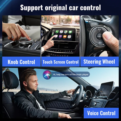 Acodo 2025 Android 14 CarPlay AI Box – 3-in-1 Wireless Android Auto USB Adapter & Universal TV Box for YouTube & Netflix Plug and Play