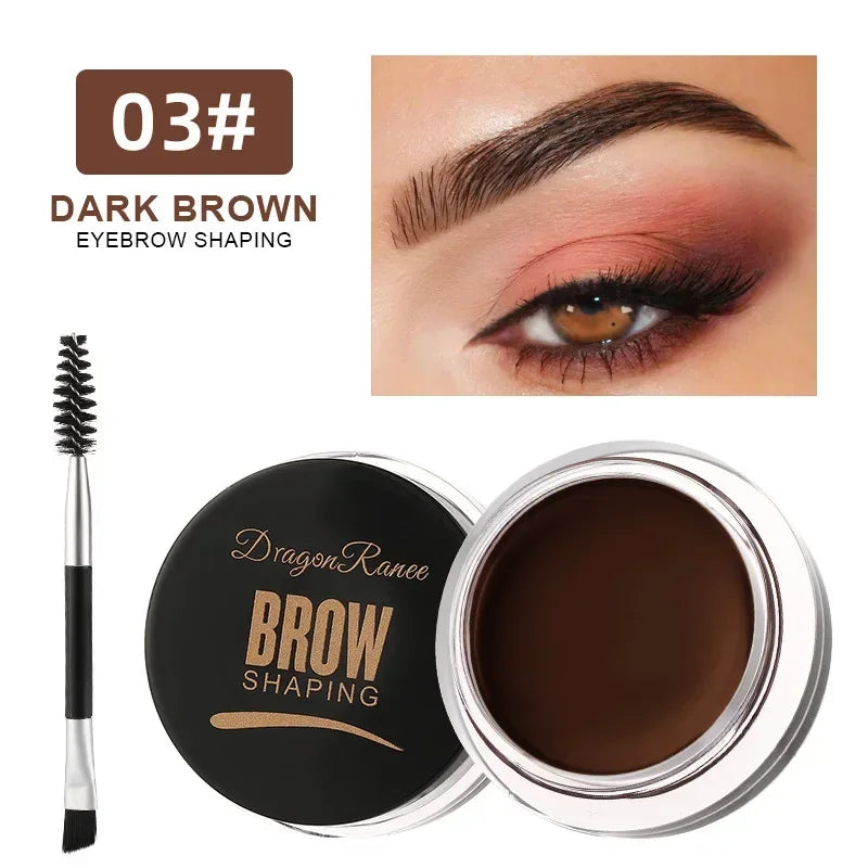 Matte Brown Black Eyebrow Cream – 3D Natural Tint Gel Wax, Waterproof & Long-Lasting Brow Enhancer