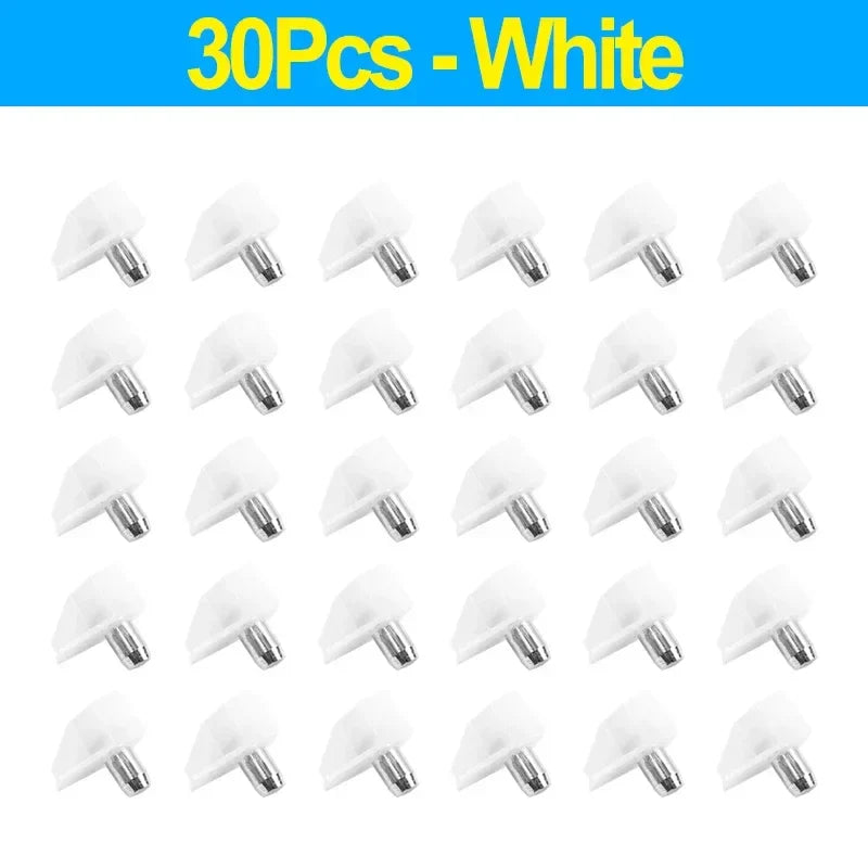 10/50PCS Plastic Shelf Support Pegs – Cabinet, Wardrobe & Glass Shelf Holder Pins for Furniture Brackets