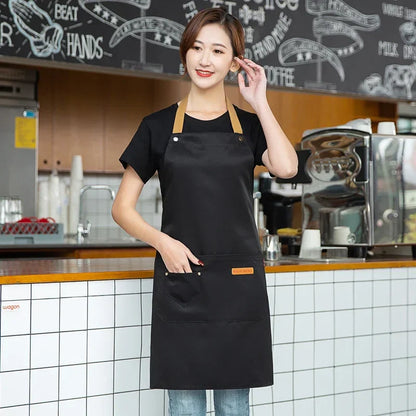 Waterproof Halter Apron – Unisex Kitchen Apron for Men & Women, Salon, Barbecue, Cleaning, Nail, and Roast Mandiles