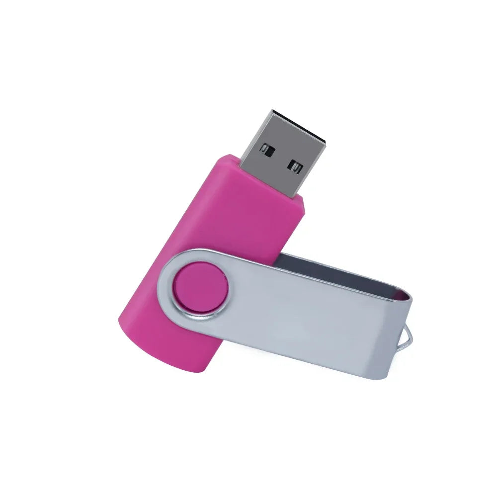 USB Flash Drive 2.0 Metal Swivel Pendrive – 16GB 32GB 64GB 128GB Portable Memory Stick