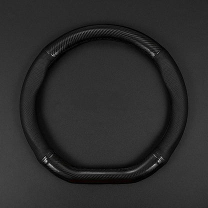 Universal Car Steering Wheel Cover — Carbon Fiber Leather, 3D Anti-Slip, Simple & Stylish Car Accessory
