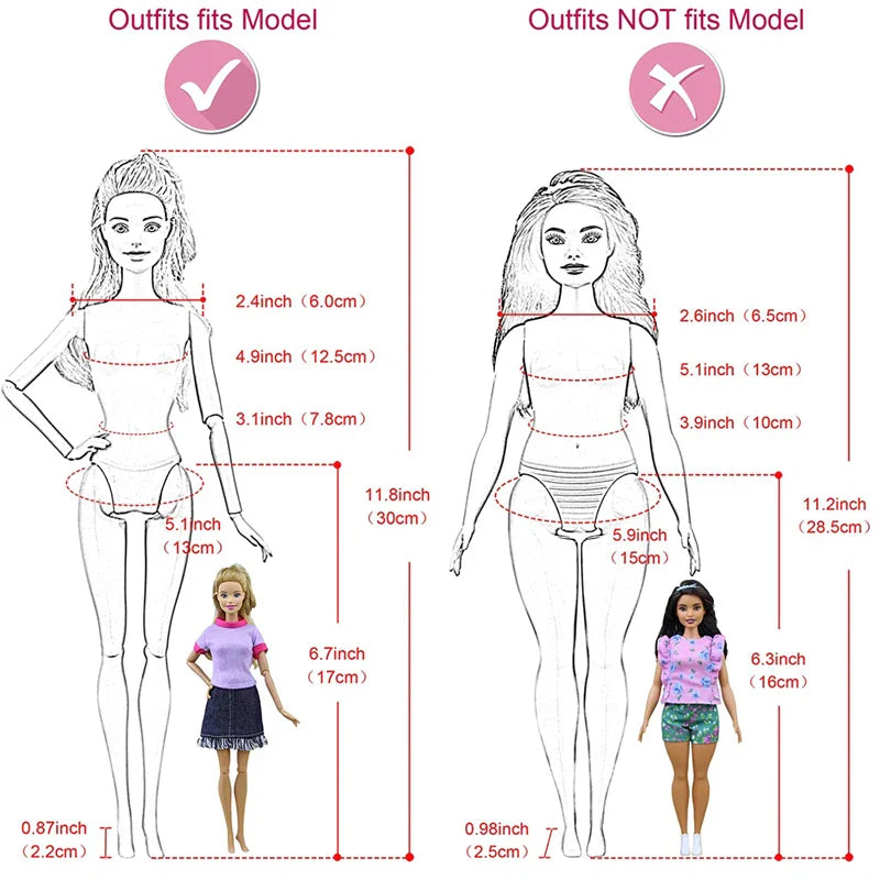 1/6 Doll Clothes Set — Handmade Fashion Outfits with Green Dress, Bag & Shoes for 12-Inch (30cm) Dolls