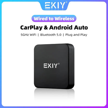 EKIY NEW Mini Carplay Wireless - Compatible with Toyota, Mazda, Nissan, Camry, Suzuki, Subaru, Citroen, Audi, Mercedes, Kia, Ford, Opel - iOS15 Support - Spotify & Bluetooth Integration