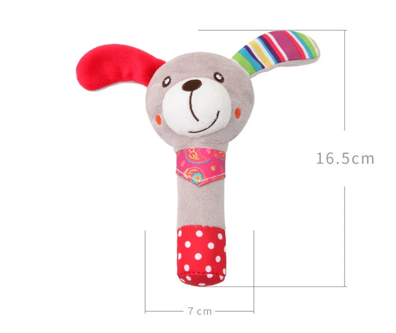 Baby Plush Rattle Crib Mobile – Cartoon Animal Bed Bell Toys for 0-12 Months, Infant Toddler Early Educational Newborn Gift
