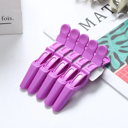 5/6PCS Alligator Hair Clips – Hairdressing Clamps & Crocodile Section Clips for Salon Styling and Barber Use