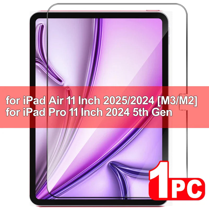 Tempered Glass Screen Protector for iPad — Shatterproof Protective Film for iPad Air 11, 11th & 10th Gen, 11–13-inch Models